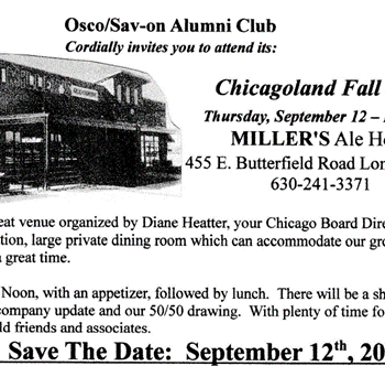 Chicagoland Fall Luncheon save the date: September 12th, 2024