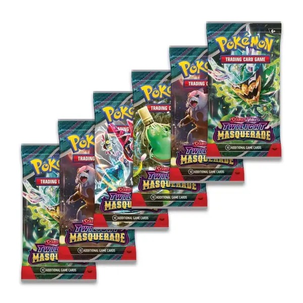 Thumbnail: Pokemon TCG: Scarlet & Violet - Twilight Masquerade Booster Bundle (6 Packs) | GHG Collectibles