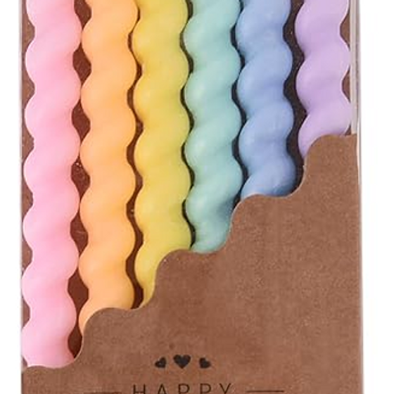 Wavy Pastel Candles