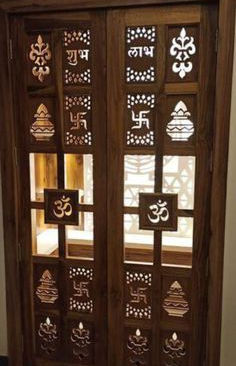 Wooden Puja Door