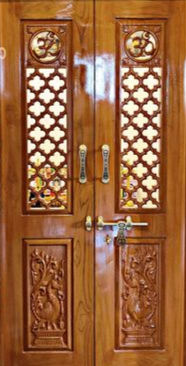 Wooden Puja unit door