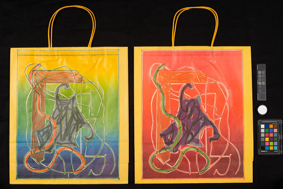 Frank Stella, Tyler Graphics Bag (1984): Front and Back 