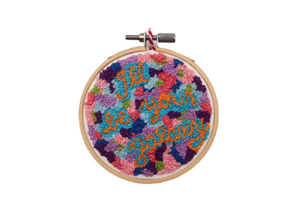 I'll be your galaxy - Lady Gaga quote in French knots