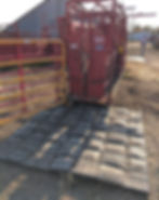 Mat outside of the loading shoot
