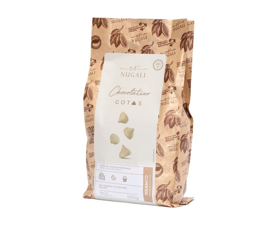 Gotas de Chocolate Branco 450g - Nugali