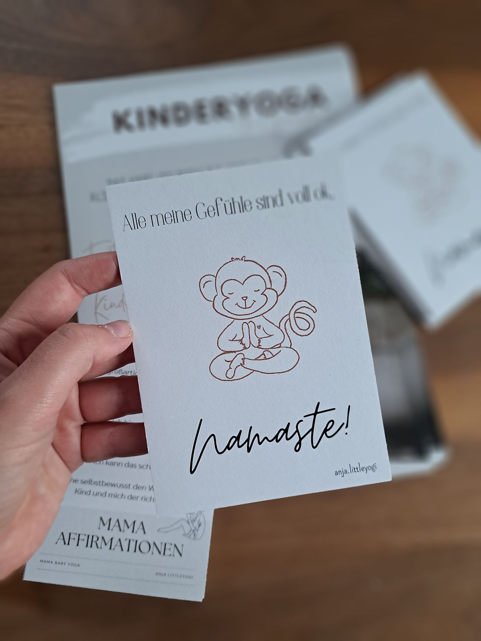 Karte "Alle meine Gefühle sind voll ok - Namaste"