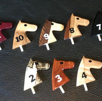 Horses ready for the race.