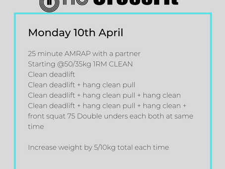 WODs: April 10th - 16th