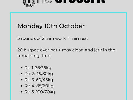 WODs: 10th-16th October