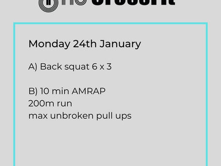 WODs: 24th-29th January
