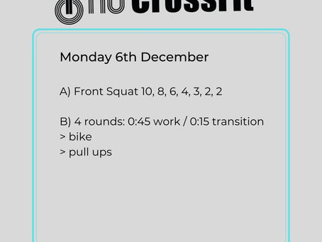 WODs: 6th-11th December