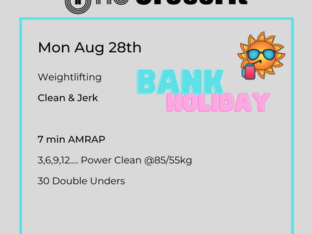 WODs: Aug 28th - Sept 3rd