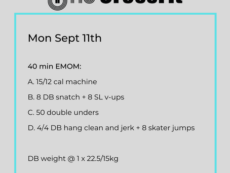 WODs: Sept 11th - 17th