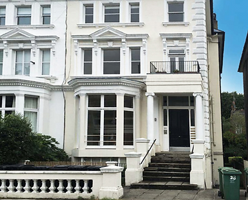 Belsize Park, NW3 – freehold building with 9 studios, planning for 3 luxury flats; sole agents.
