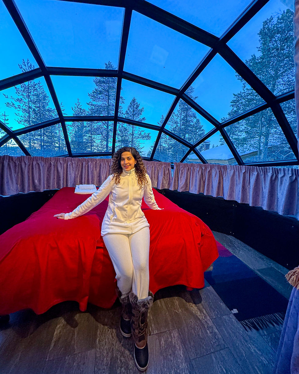 Glass igloo in kakslauttanen