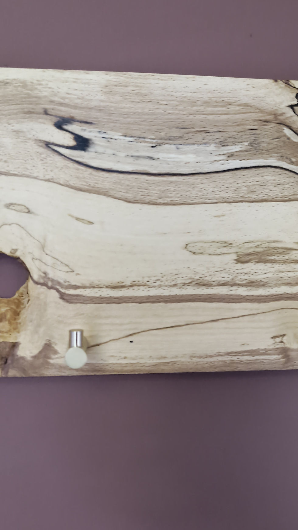 Thumbnail: Handmade Coat Rack - Spalted Beech & Brass