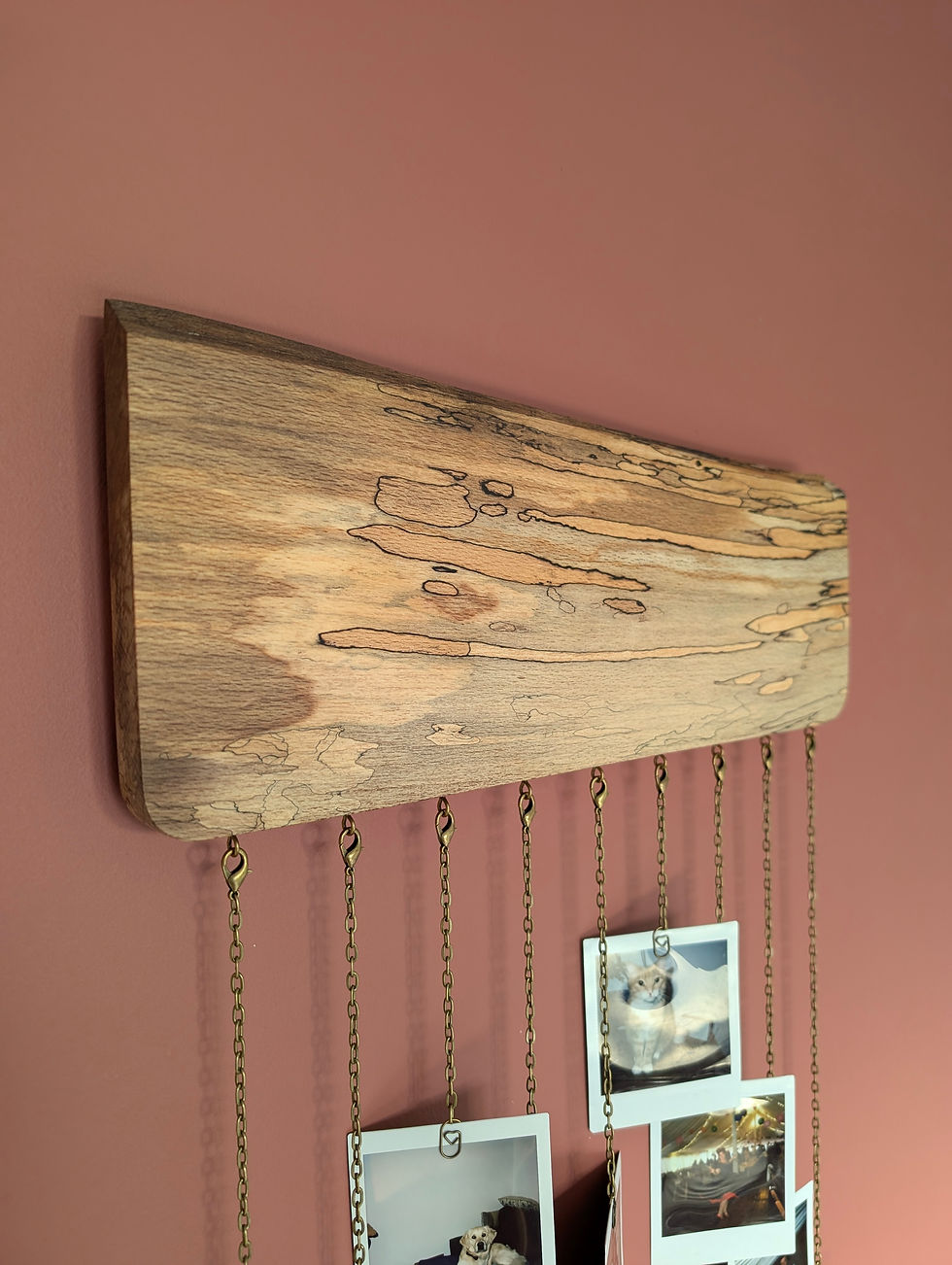 Thumbnail: Spalted Beech Photo Display | Polaroid Picture Hanging Frame