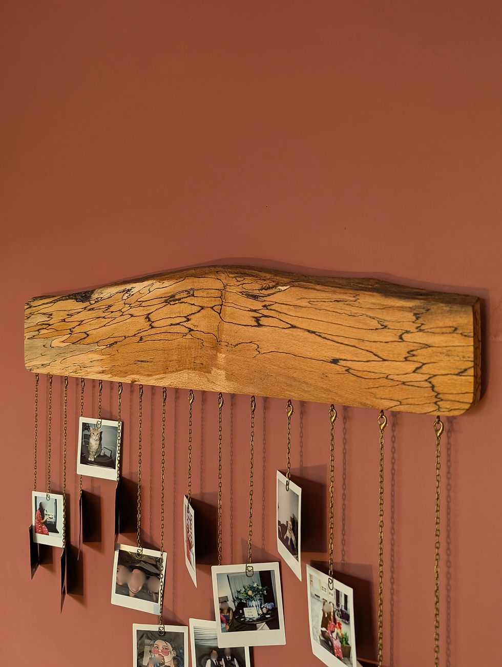 Thumbnail: Spalted Beech Photo Display | Polaroid Picture Hanging Frame