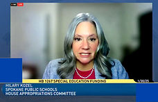 Testifying to Washington State Legislature for Special Education funding