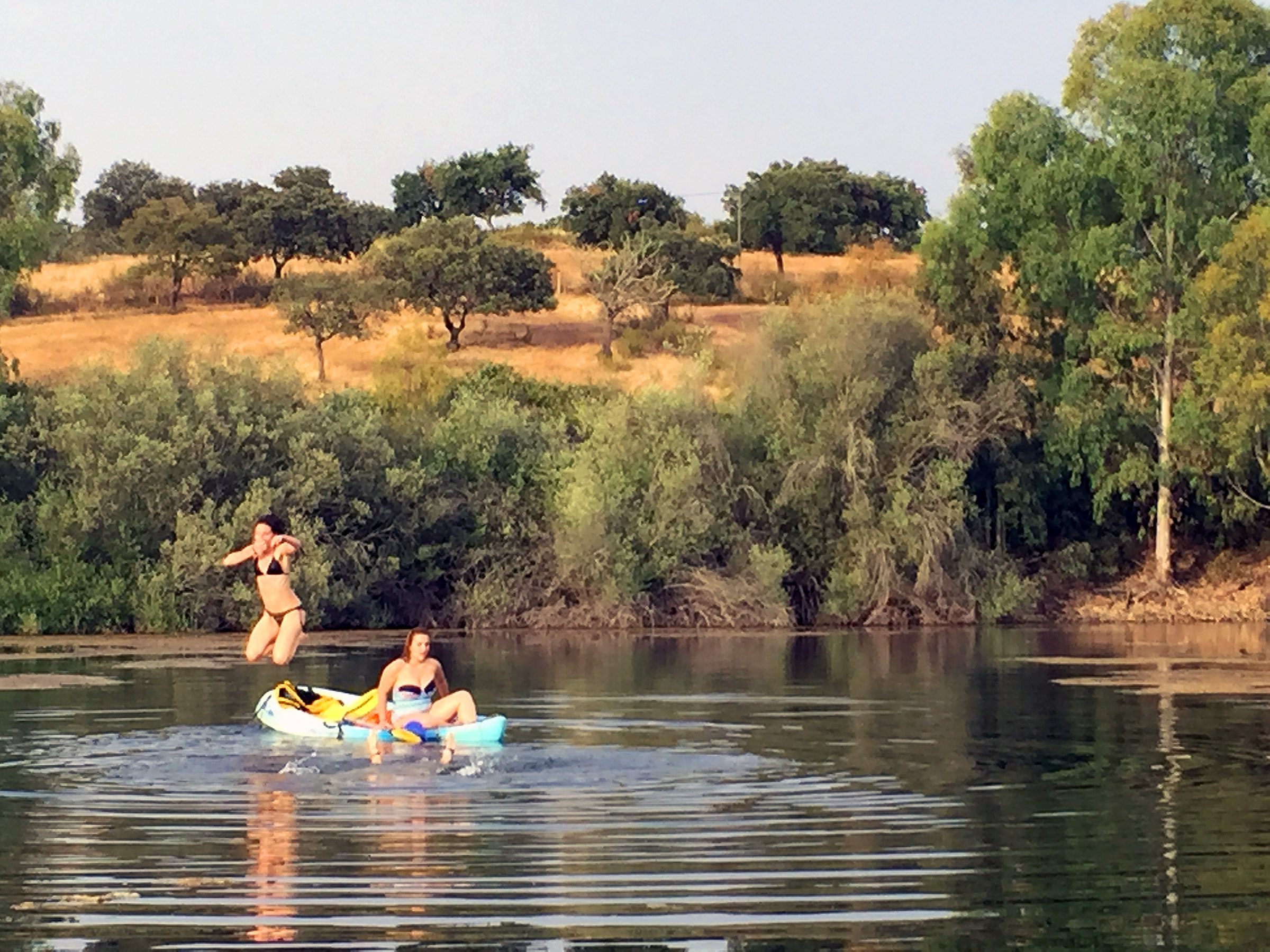 It was too hot on the canoe