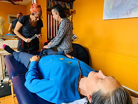 Sound healing class and students