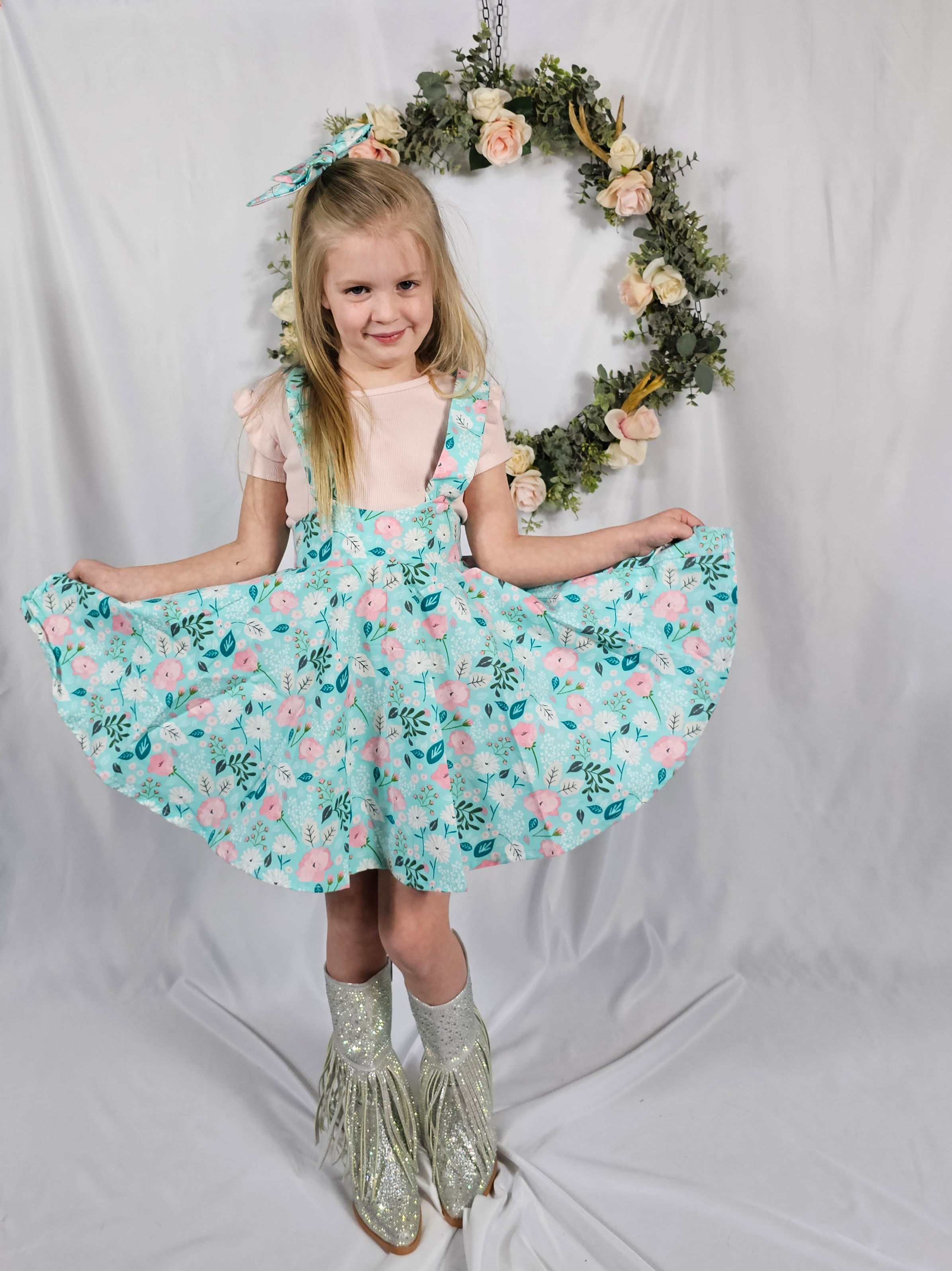 Blue Floral High Waisted Jumper