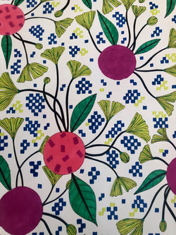 Organic painting combining shapes and nature