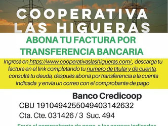 Pago de servicios por transferencia bancaria