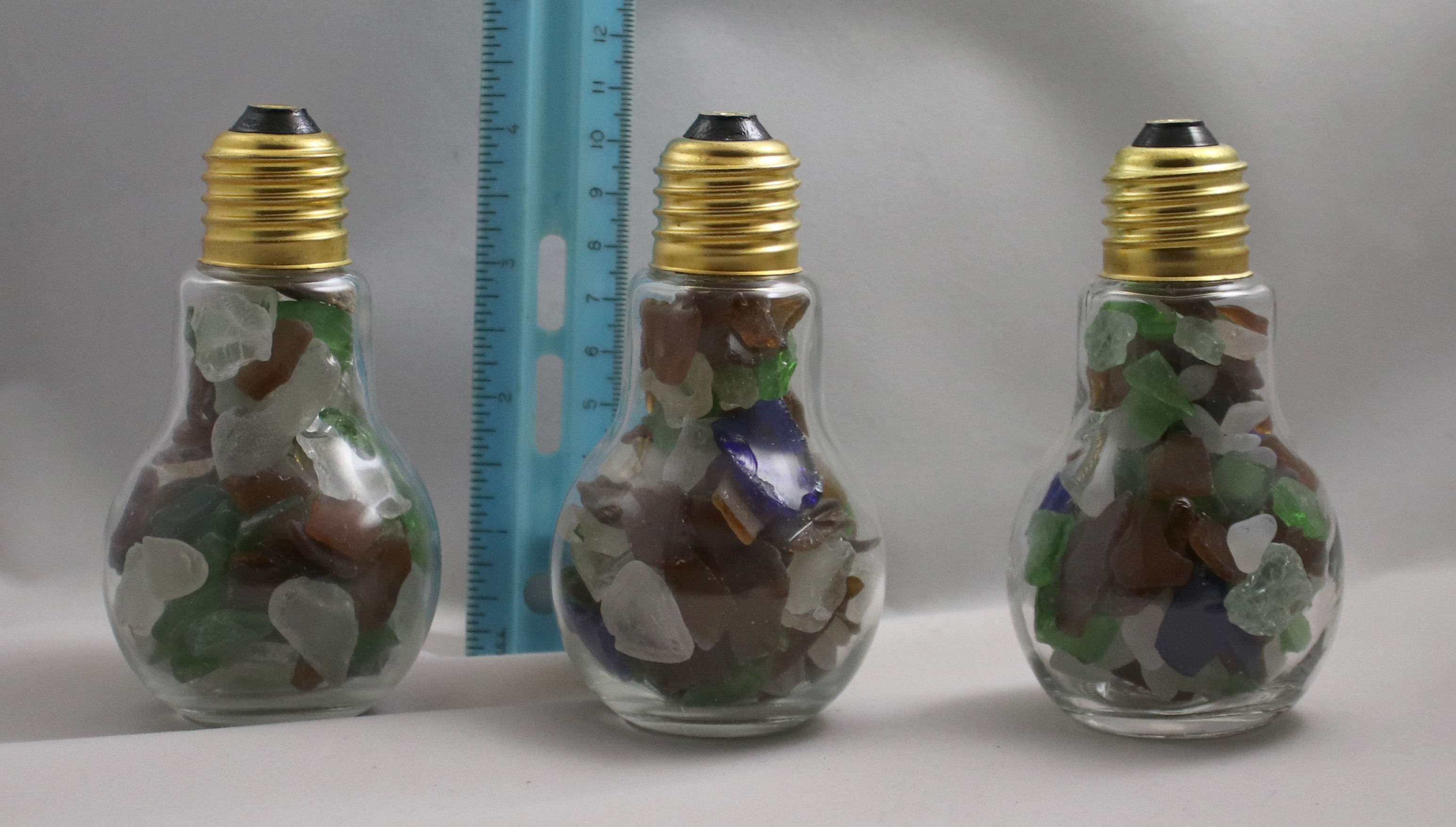 Sea glass light bulb