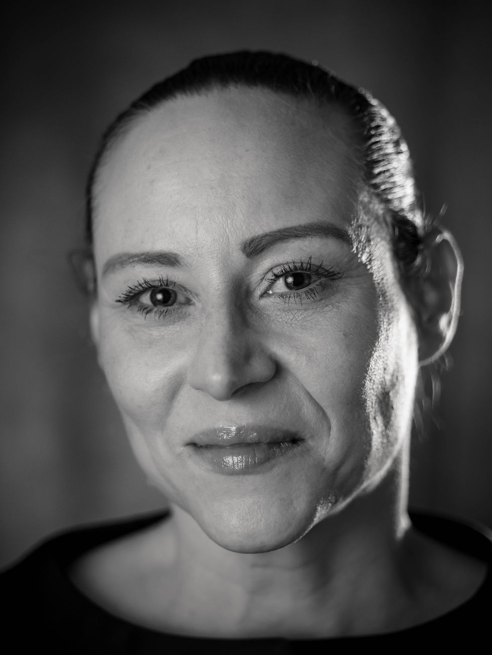 Studio-Porträtshooting einer Frau