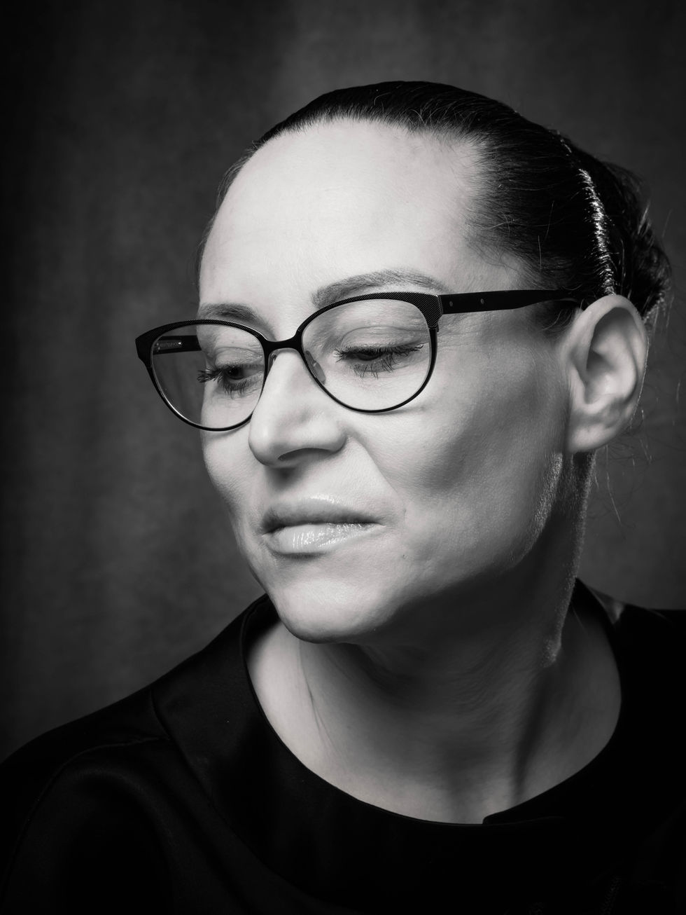 Studio-Porträtshooting einer Frau