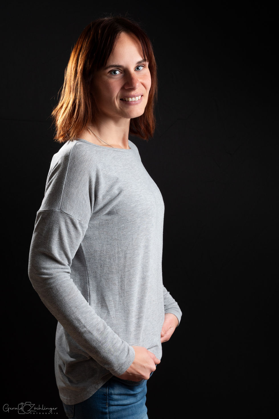 Studio-Porträtshooting einer Frau
