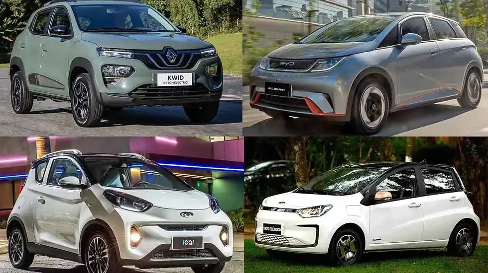 Os 10 Carros Elétricos mais Baratos do Brasil - Agosto 2024