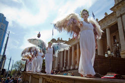 Angels in front of the Parliament House