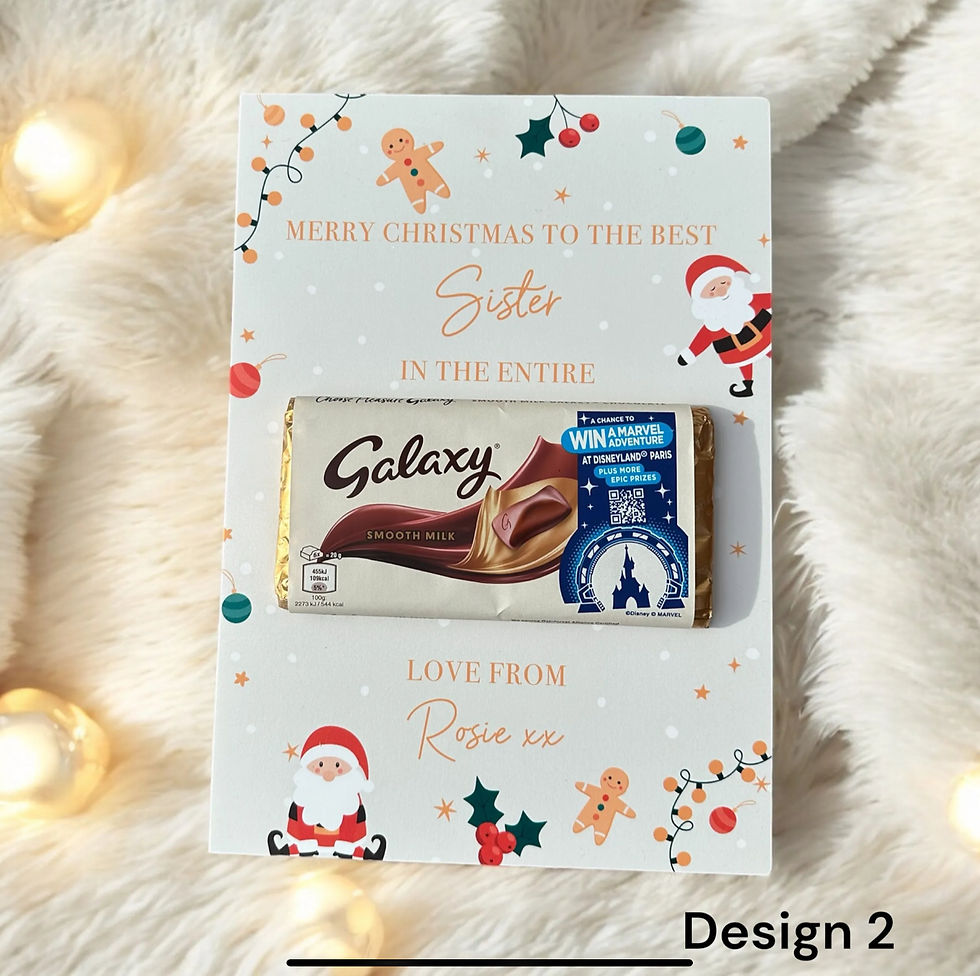 Thumbnail: Personalised Christmas Chocolate Bar Board