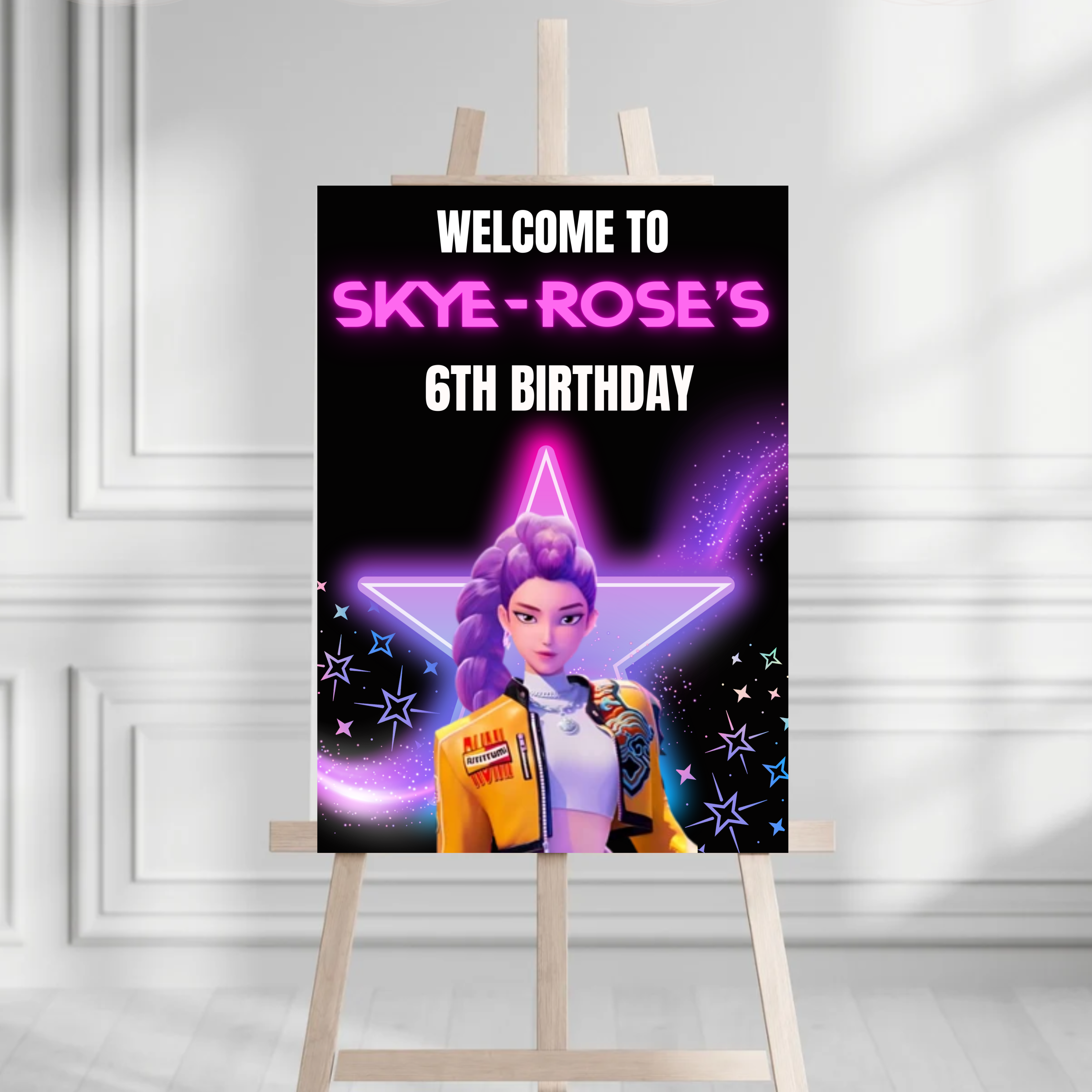 Personalised K-Pop Demon Hunter Welcome Signs