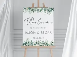 Classic-Eucalyptus-Wedding-Welcome-Board-Portrait