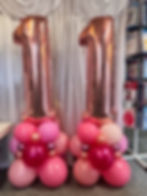 Fusion Base Number Towers - 11th birthday pink and rose gold theme