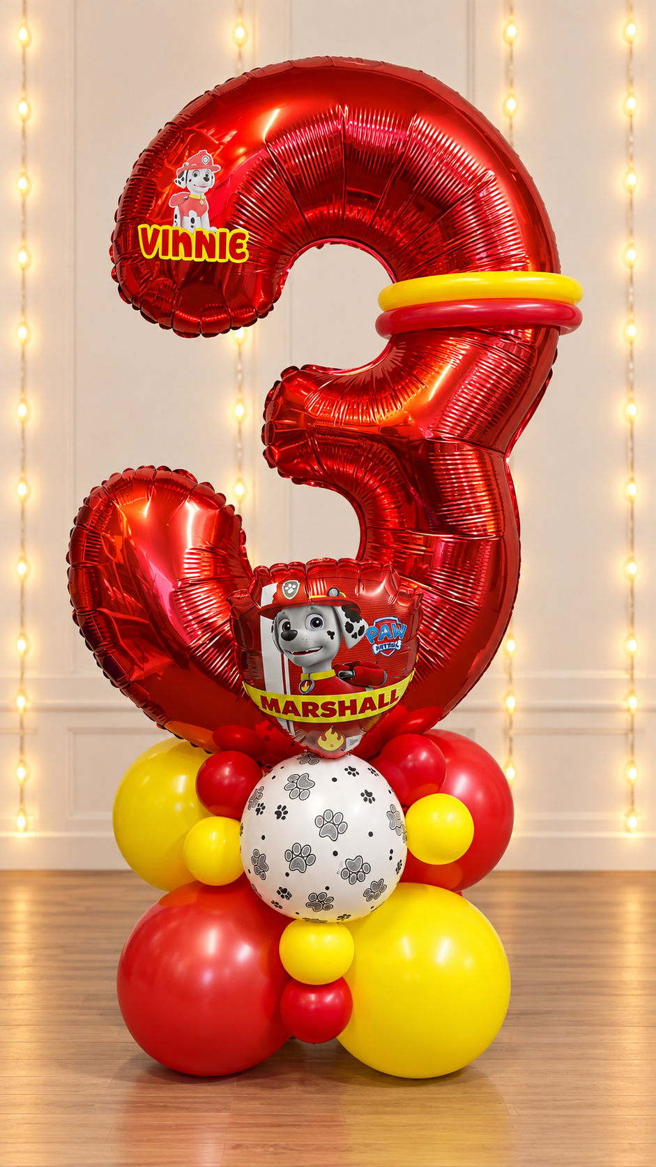 Personalised Paw Patrol Marshall Balloon Stack