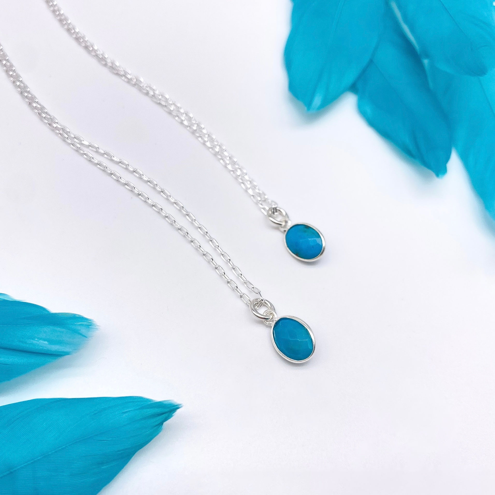 Sterling Silver Turquoise Necklace - December Birthstone