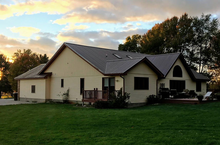 Brown Metal Roof on House