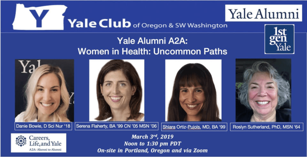 Event invitation with photos of speakers