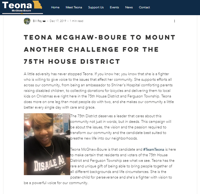 Teona - blog post screenshot