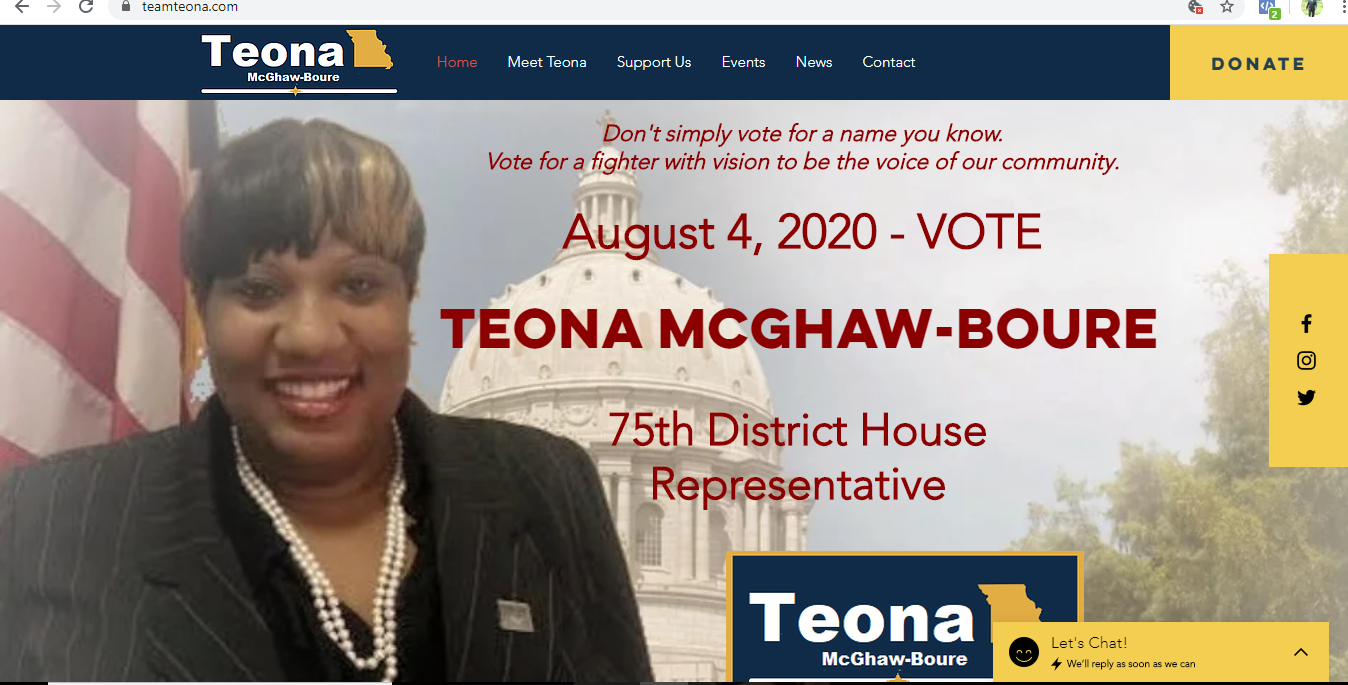 Team Teona - website screenshot