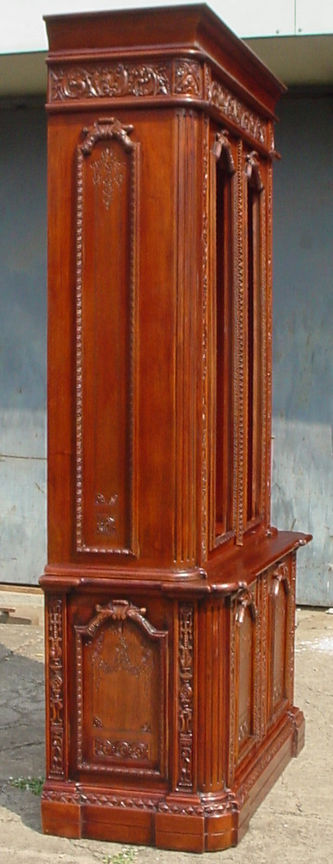 Thumbnail: ANTIQUE FINISHED TWO DOOR BOOKCASE