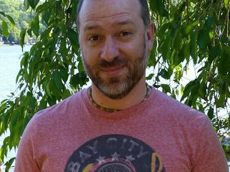 Professional voice actor Tom Dheere at a community Memorial Day party in 2013, as featured in The Not Silent Voiceover Blog Archive