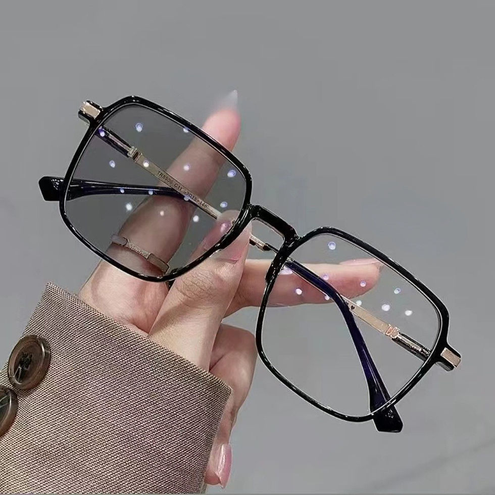 Thumbnail: Photochromic Anti Radiation Glasses Metal Eyeglass For Woman Men