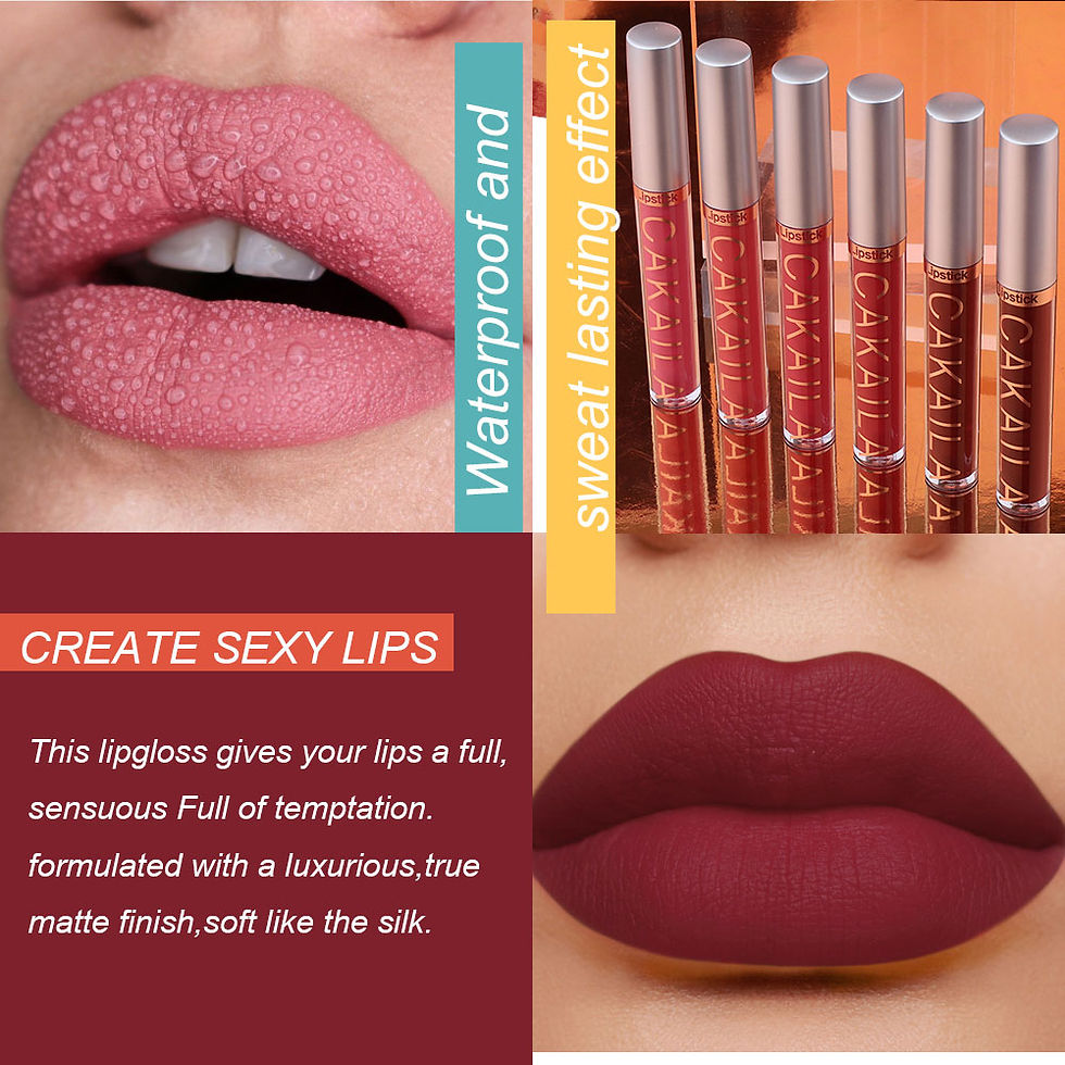Miniatura: CAKAILA 6-Color Lip Gloss Lipstick Set Liquid Matte Velvet Matte Women's Makeup 