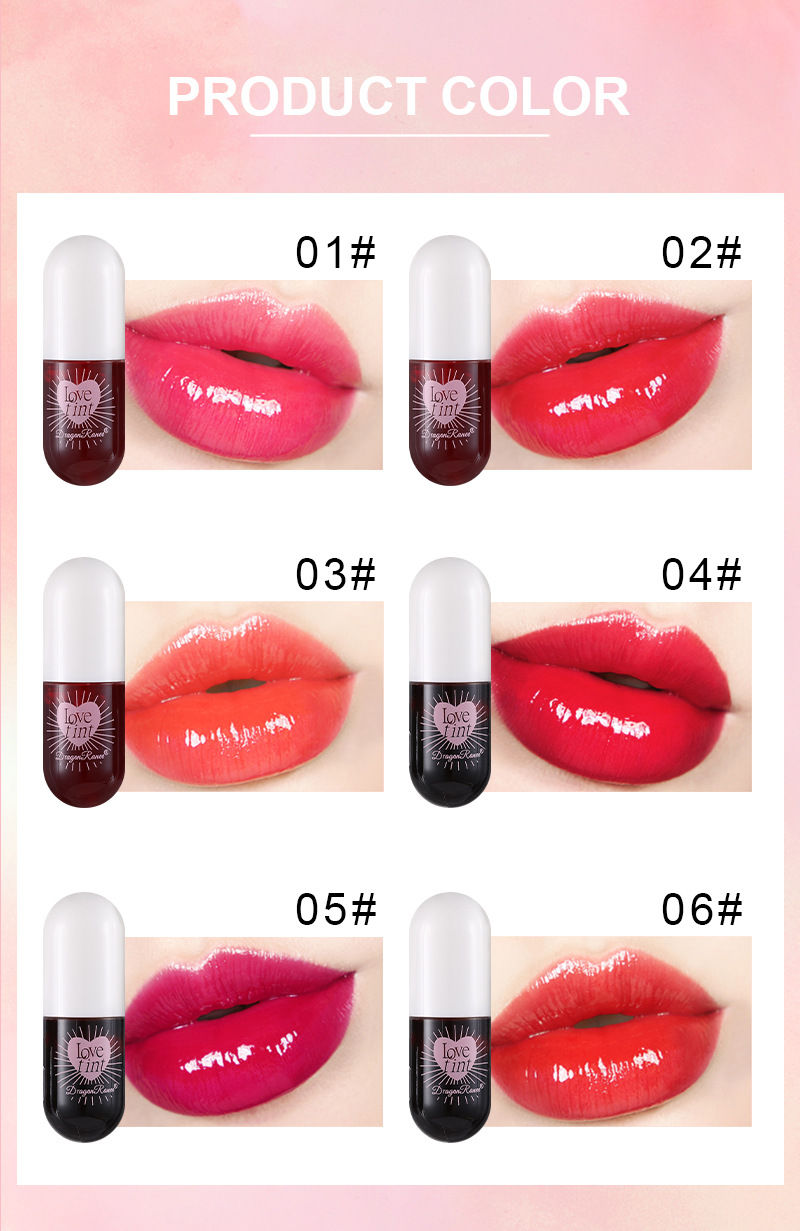 Miniatura: Lip Dye Liquid Lip Glaze Cute Waterproof Non-Stick Liquid Lipstick 6 Colors Avai