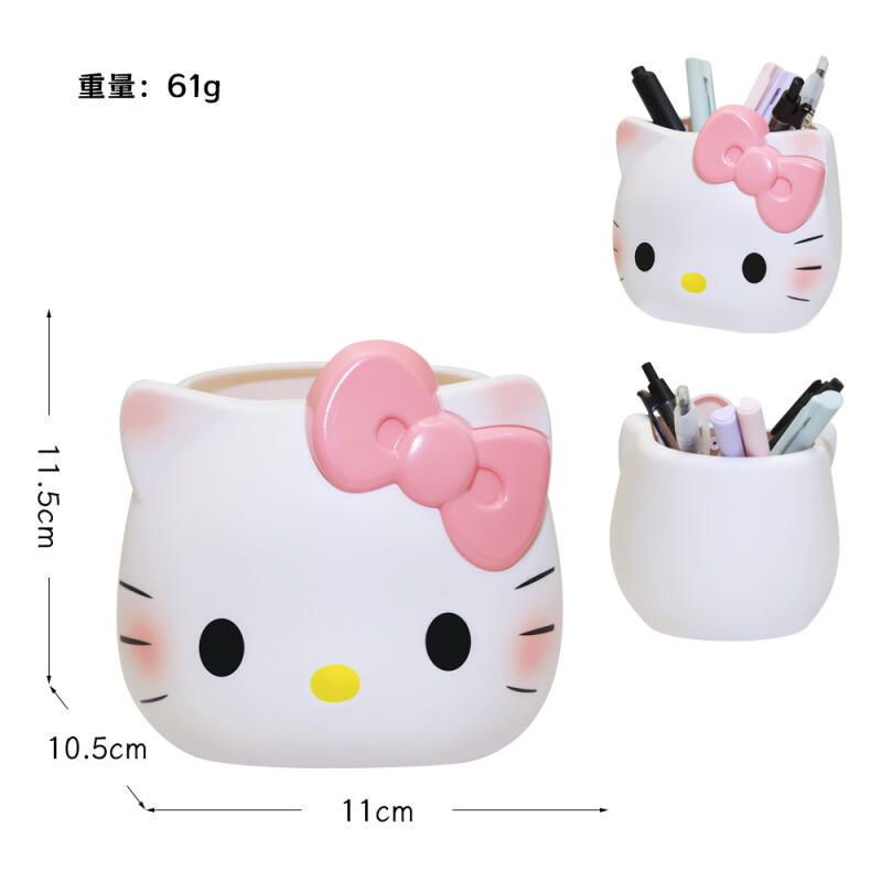Sanrio Hello Kitty Creative Office Desktop Organizer Kt Cat Cute Multi-Functiona